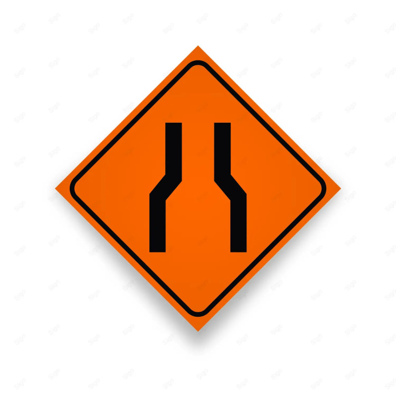 Rótulo Vial Obras y Mantenimiento - Reducción de Carril | Cod. SDO - 19