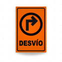Rótulo Vial Obras y Mantenimiento - Desvio Derecha | Cod. SDO - 23