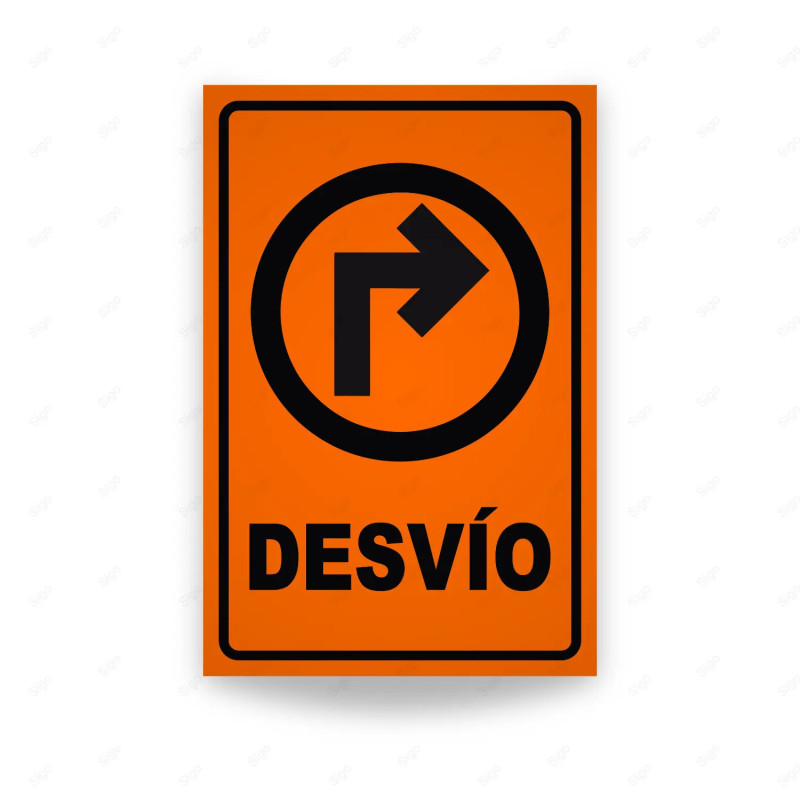 Rótulo Vial Obras y Mantenimiento - Desvio Derecha | Cod. SDO - 23