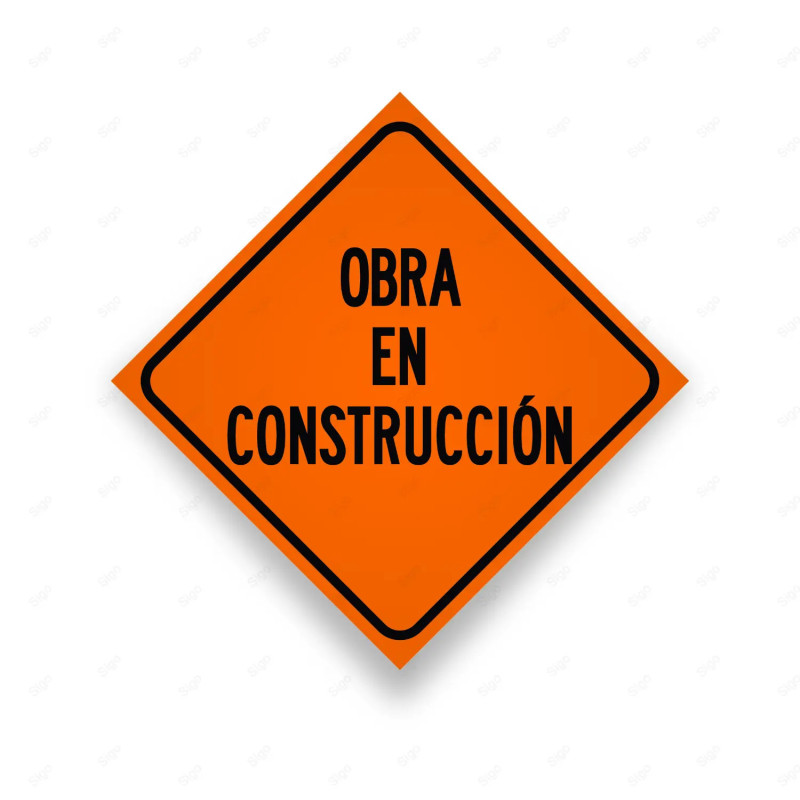 Rótulo Vial Obras y Mantenimiento - Obra en Construcción | Cod. SDO - 01