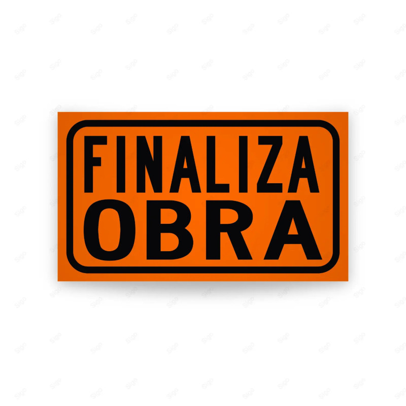 Rótulo Vial Obras y Mantenimiento - Finaliza Obra | Cod. SDO - 03
