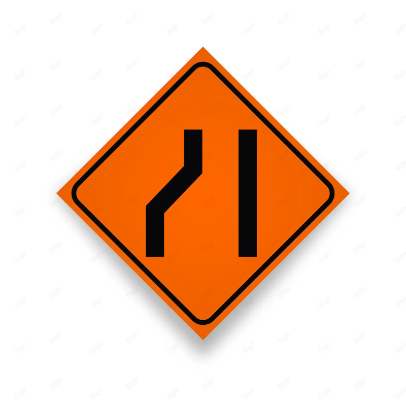 Rótulo Vial Obras y Mantenimiento - Reducción de Carriles Derecha | Cod. SDO - 06