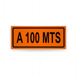 Rótulo Vial Obras y Mantenimiento - A 100 mts | Cod. SDO - 07