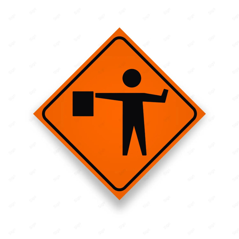 Rótulo Vial Obras y Mantenimiento - Hombres Trabajando | Cod. SDO - 11