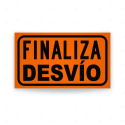 Rótulo Vial Obras y Mantenimiento - Finaliza Desvío | Cod. SDO - 25