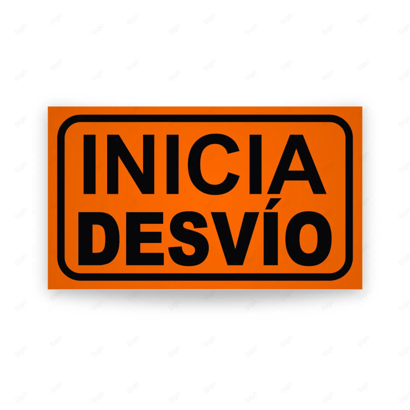 Rótulo Vial Obras y Mantenimiento - Inicia Desvío | Cod. SDO - 26
