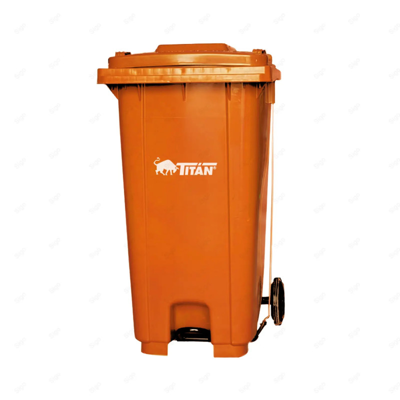 ‣ Basurero Clasificatorio 120 Litros Naranja | TITÁN