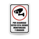 ‣ Rótulo Cámara de Seguridad - "Por Seguridad..." | SIGO
