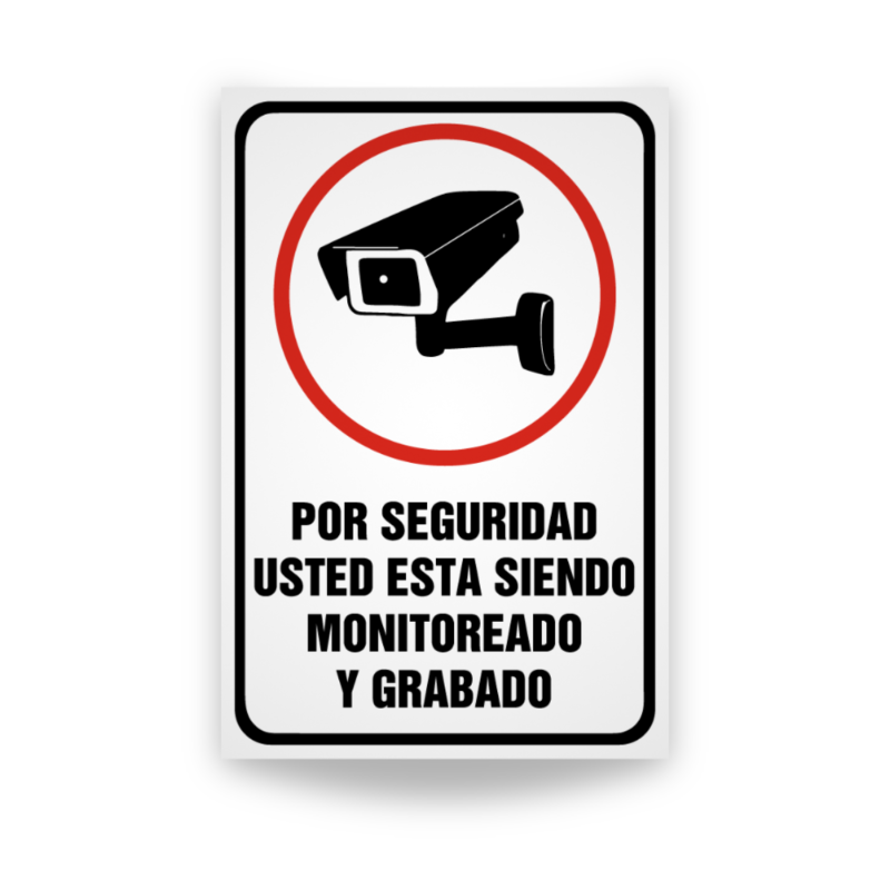 ‣ Rótulo Cámara de Seguridad - "Por Seguridad..." | SIGO