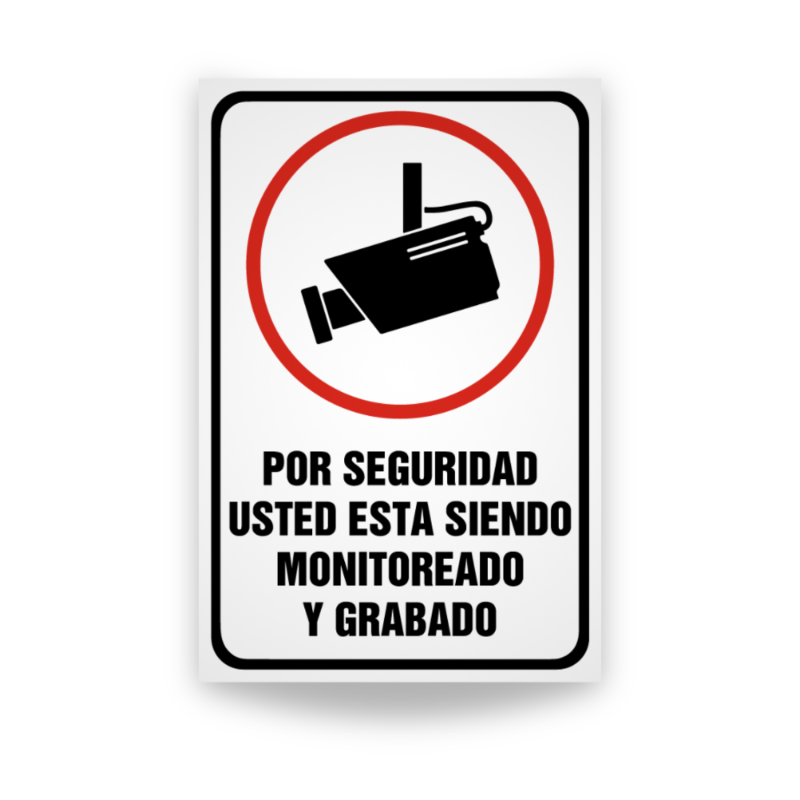 ‣ Rótulo Cámara de Seguridad "Por Seguridad..." | SIGO