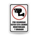 ‣ Rótulo Cámara Seguridad: "Por Seguridad..." | SIGO