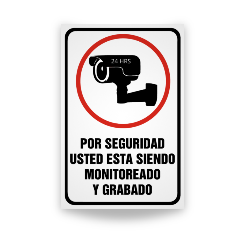 ‣ Rótulo Cámara Seguridad: "Por Seguridad..." | SIGO