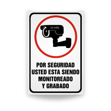 ‣ Rótulo Cámara Seguridad: "Por Seguridad..." | SIGO