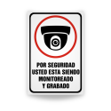 ‣ Rótulo Cámara de Seguridad "Por Seguridad..." | SIGO