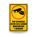 ‣ Rótulo Cámara de Seguridad "Por Seguridad..." | SIGO