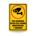 ‣ Rótulo Cámara de Seguridad "Por Seguridad..." | SIGO