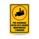 ‣ Rótulo Cámara de Seguridad "Por Seguridad..." | SIGO