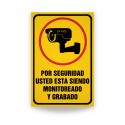 ‣ Rótulo Cámara de Seguridad - Monitoreado... | SIGO