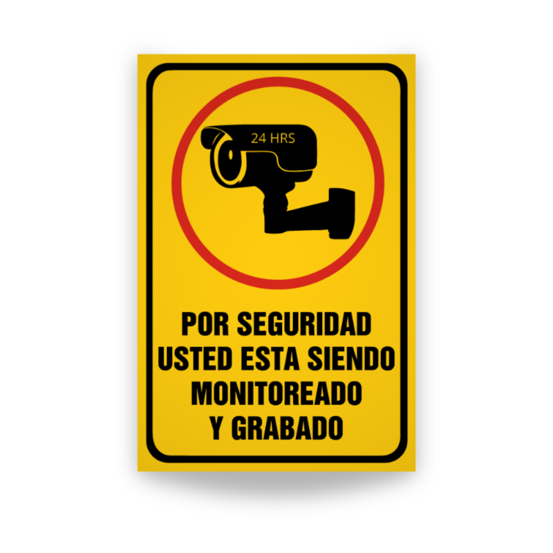 ‣ Rótulo Cámara de Seguridad - Monitoreado... | SIGO