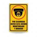 ‣ Rótulo Cámara Seguridad: Monitoreo y Grabación... | SIGO