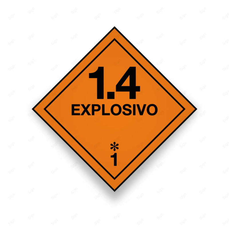 Rombo Transporte Materiales Peligrosos - Clase 1 - 1.4 Explosivo | Cod. TMP-01, Transporte Materiales Peligrosos