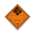 Rombo Transporte Materiales Peligrosos - Clase 1 - Explosivo Editable | Cod. TMP-05, Transporte Materiales Peligrosos