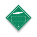 Rombo Transporte Materiales Peligrosos - Clase 2 - Editable Blanco | Cod. TMP-09, Transporte Materiales Peligrosos