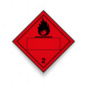 Rombo Transporte Materiales Peligrosos - Clase 2 - Editable Rojo/ Negro | Cod. TMP-13, Transporte Materiales Peligrosos