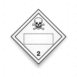Rombo Transporte Materiales Peligrosos - Clase 2 - Peligro de Inhalación, Transporte Materiales Peligrosos