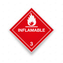 Rombo Transporte Materiales Peligrosos - Clase 3 - Inflamable | Cod. TMP-18, Transporte Materiales Peligrosos