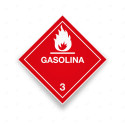 Rombo Transporte Materiales Peligrosos - Clase 3 - Gasolina | Cod. TMP-19, Transporte Materiales Peligrosos