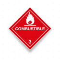 Rombo Transporte Materiales Peligrosos - Clase 3 - Combustible | Cod. TMP-20, Transporte Materiales Peligrosos
