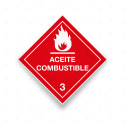 Rombo Transporte Materiales Peligrosos - Clase 3 - Combustible | Cod. TMP-21, Transporte Materiales Peligrosos