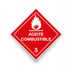 Rombo Transporte Materiales Peligrosos - Clase 3 - Combustible | Cod. TMP-21, Transporte Materiales Peligrosos