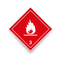 Rombo Transporte Materiales Peligrosos - Clase 3 - Inflamable | Cod. TMP-22, Transporte Materiales Peligrosos