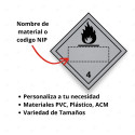 ‣ Rombo Transporte Materiales Peligrosos Clase 4... | SIGO