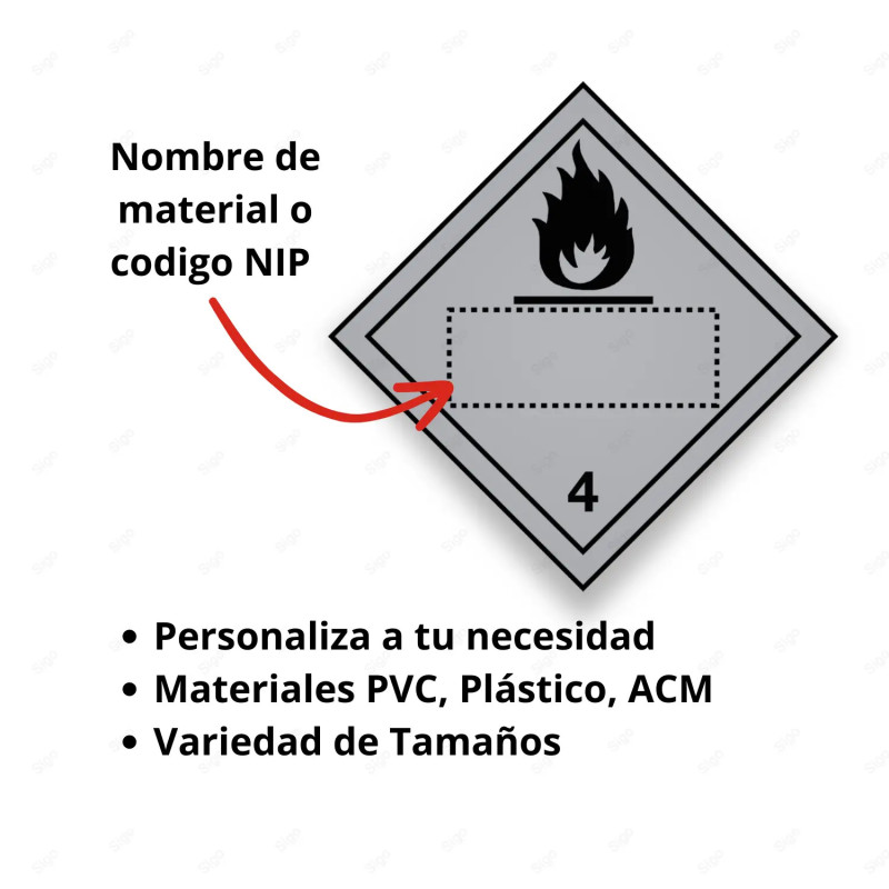 ‣ Rombo Transporte Materiales Peligrosos Clase 4... | SIGO