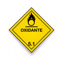 Rombo Transporte Materiales Peligrosos - Clase 5 - Oxidante | Cod. TMP-34, Transporte Materiales Peligrosos