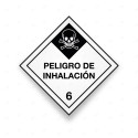 Rombo Transporte Materiales Peligrosos - Clase 6 - Peligro de Hinalación | Cod. TMP-39, Transporte Materiales Peligrosos