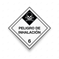 Rombo Transporte Materiales Peligrosos - Clase 6 - Peligro de Hinalación | Cod. TMP-39, Transporte Materiales Peligrosos