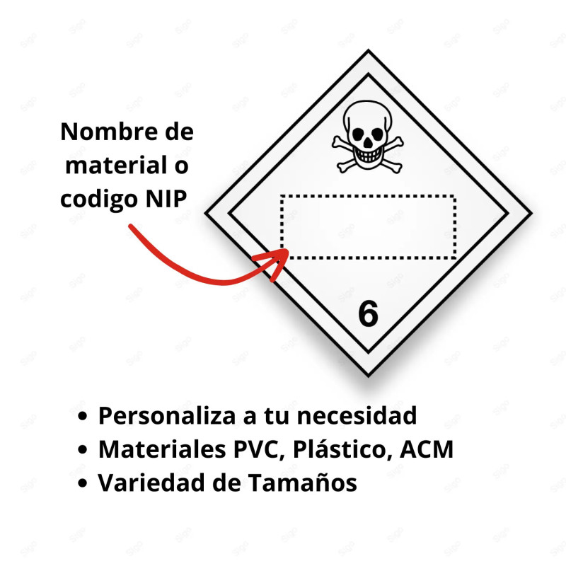 ‣ Rombo Materiales Peligrosos Clase 6 | SIGO