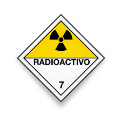 Rombo Transporte Materiales Peligrosos - Clase 7 - Radioactivo | Cod. TMP-45, Transporte Materiales Peligrosos