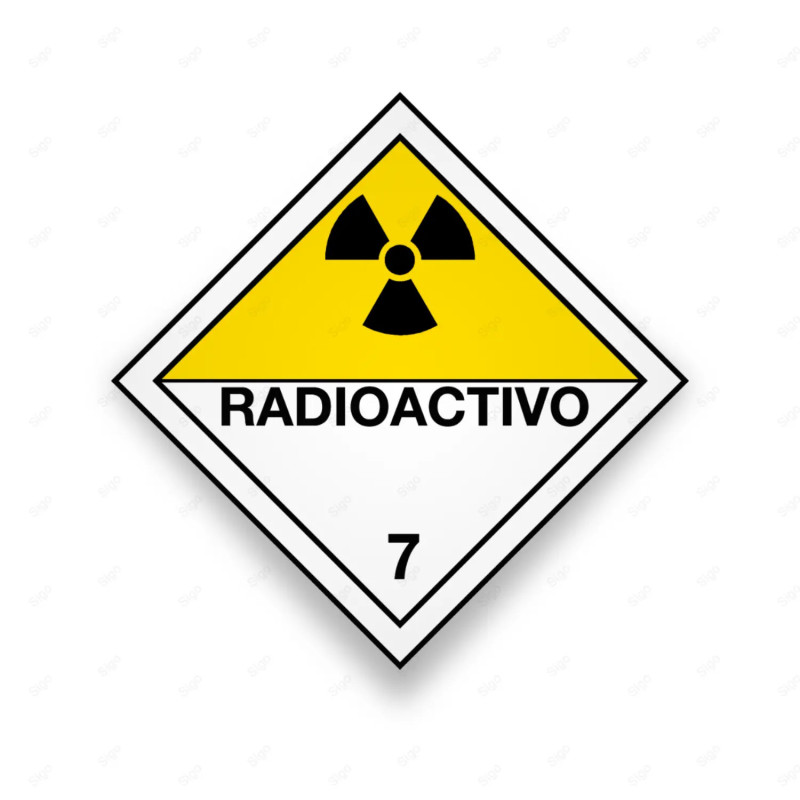 Rombo Transporte Materiales Peligrosos - Clase 7 - Radioactivo | Cod. TMP-45, Transporte Materiales Peligrosos
