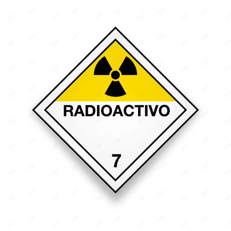 Rombo Transporte Materiales Peligrosos - Clase 6 - Radioactivo | Cod. TMP-35, Transporte Materiales Peligrosos