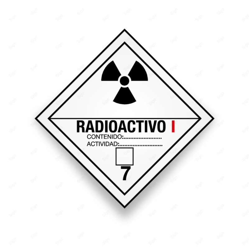 Rombo Transporte Materiales Peligrosos - Clase 6 - Radioactivo I| Cod. TMP-47, Transporte Materiales Peligrosos