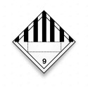 Rombo Transporte Materiales Peligrosos - Clase 9 - Editable Rayas Blanco/Negro | Cod. TMP-56, Transporte Materiales Peligrosos
