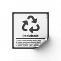 Rótulos de Reciclaje - Sticker Reciclable Informativo