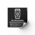 Rótulos de Reciclaje - Sticker NO Reciclable Informativo