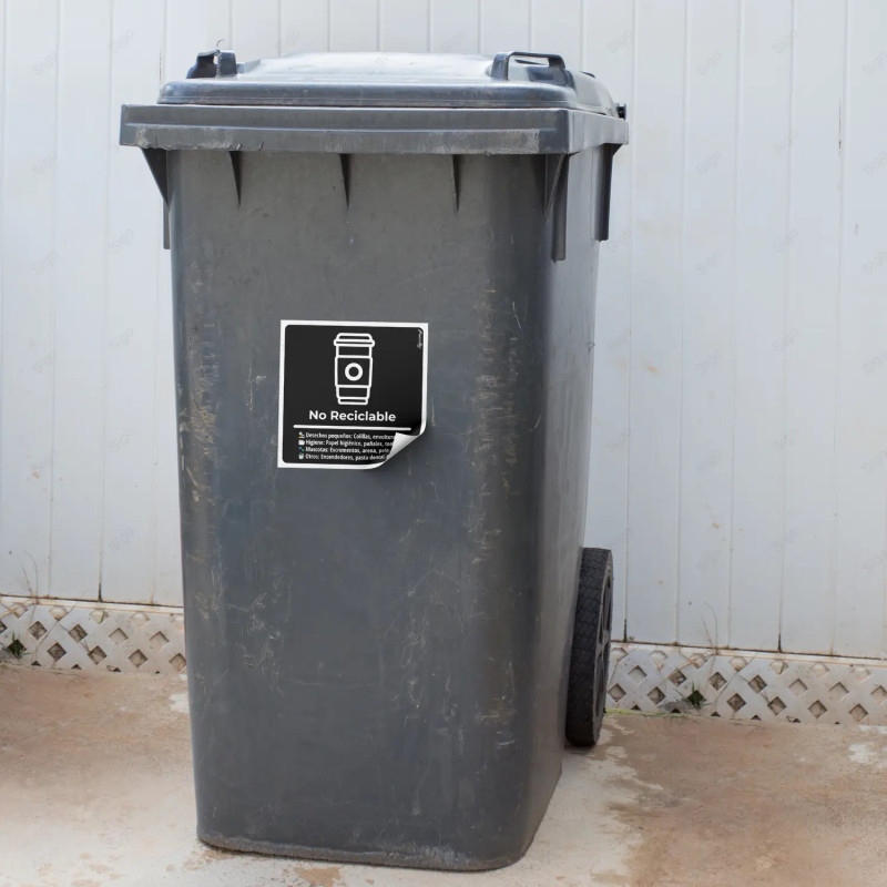 ‣ Rótulos de Reciclaje - Sticker NO Reciclable | SIGO