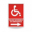 Rótulo Contra Incendios - Salida accesible de emergencia lado derecho | Cod. CI-141